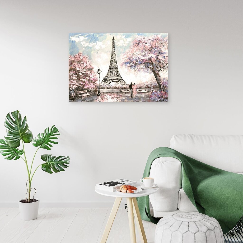 Canvas Print, Eiffel -torni keväällä /60x40 hinta ja tiedot | Taulut | hobbyhall.fi