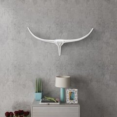 242336 Wall Mounted Aluminium Bull’s Head Decoration Silver 72 cm hinta ja tiedot | Puutarhakoristeet | hobbyhall.fi