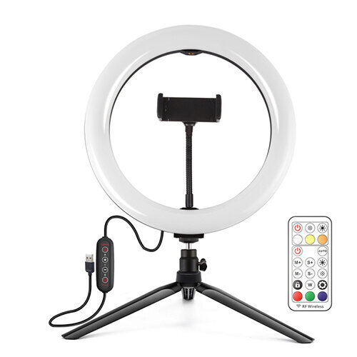 LED-rengaslamppu 26cm, jalustalla 8,3cm, USB hinta ja tiedot | Valokuvaustarvikkeet | hobbyhall.fi