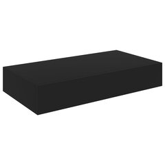 vidaXL Kelluva seinähylly vetolaatikolla musta 48x25x8 cm hinta ja tiedot | Hyllyt | hobbyhall.fi