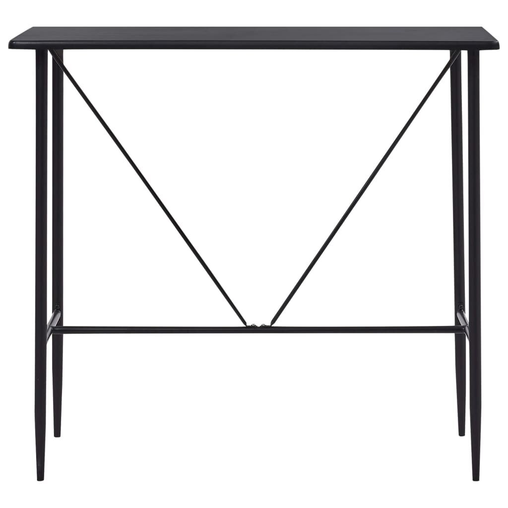 vidaXL Baaripöytä musta 120x60x110 cm MDF hinta ja tiedot | Ruokapöydät | hobbyhall.fi