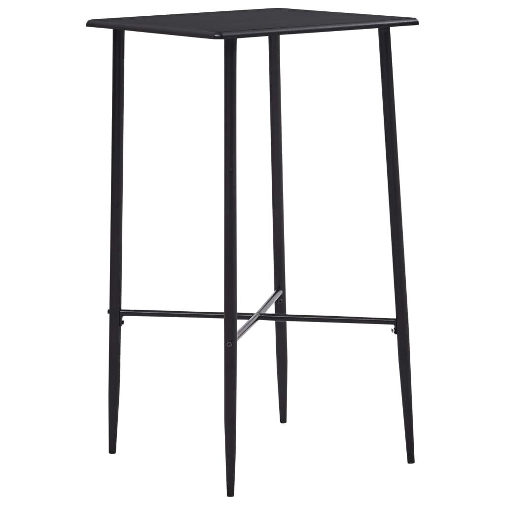 vidaXL Baaripöytä musta 60x60x111 cm MDF hinta ja tiedot | Ruokapöydät | hobbyhall.fi