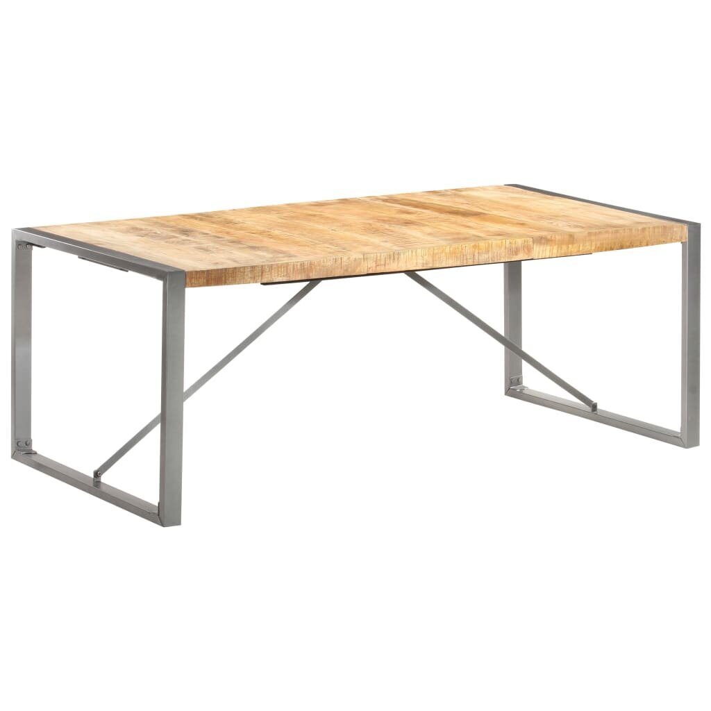 vidaXL Ruokapöytä 200x100x75 cm täysi karkea mangopuu hinta ja tiedot | Ruokapöydät | hobbyhall.fi
