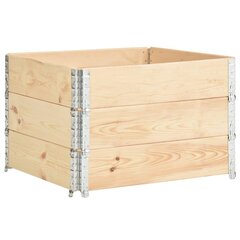 vidaXL Kuormalavan reunukset 3 kpl 100x100 cm täysi mänty hinta ja tiedot | Puutarhatyökalut | hobbyhall.fi