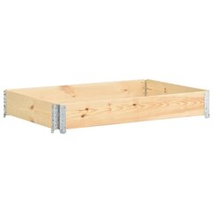 vidaXL Kuormalavan reunus 100x150 cm täysi mänty hinta ja tiedot | Puutarhatyökalut | hobbyhall.fi