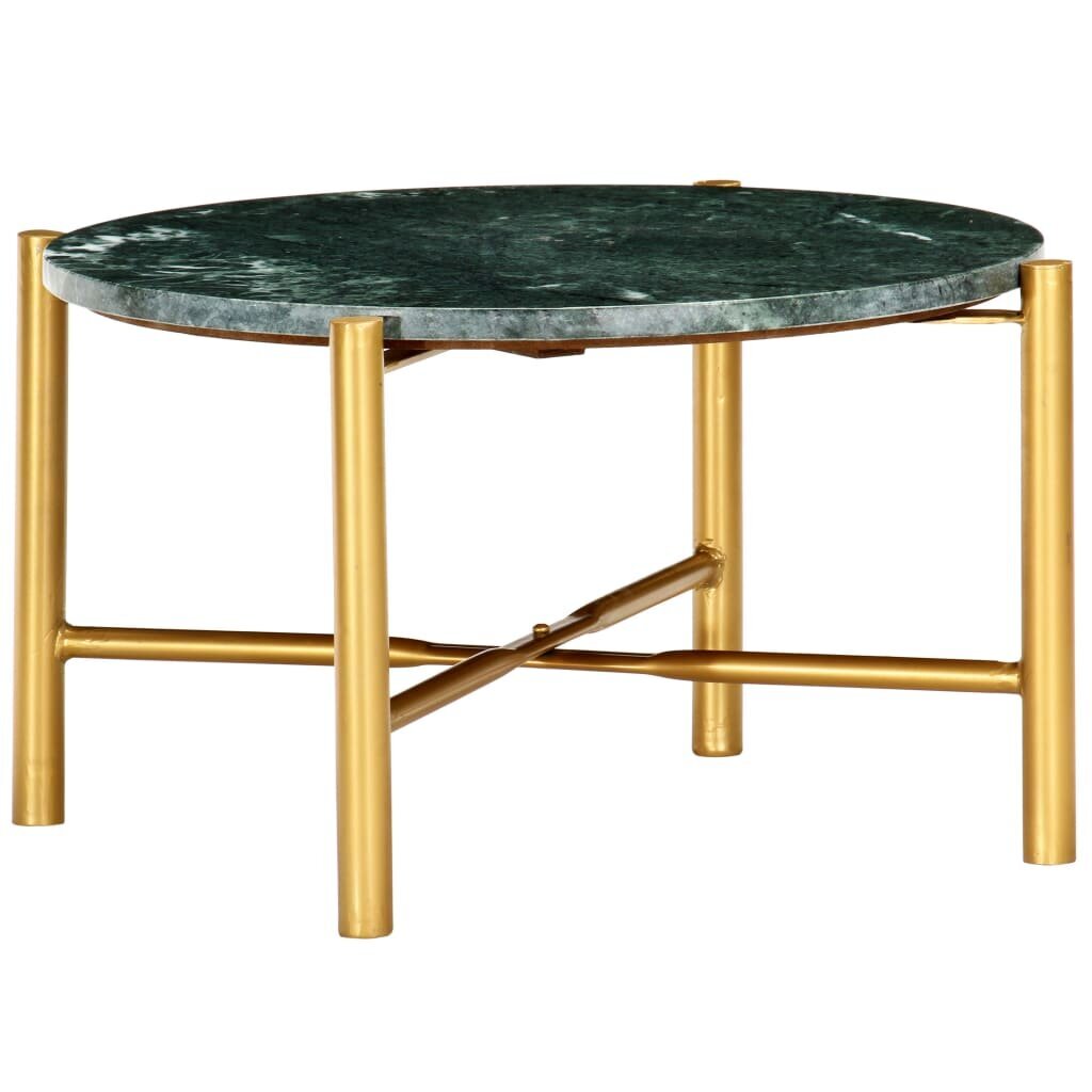 vidaXL Sohvapöytä vihreä 60x60x35 cm aito kivi marmorikuviolla hinta ja tiedot | Sohvapöydät | hobbyhall.fi