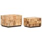 vidaXL Sohvapöydät 2 kpl laatikkotyyli karkea mangopuu hinta ja tiedot | Sohvapöydät | hobbyhall.fi