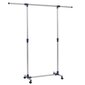 vidaXL Säädettävä vaatetanko ruostumaton teräs 165x44x150 cm hopea hinta ja tiedot | Kaapit | hobbyhall.fi