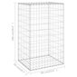 vidaXL Gabion-kivikori kansilla galvanoitu teräs 60x50x100 cm hinta ja tiedot | Aidat ja tarvikkeet | hobbyhall.fi