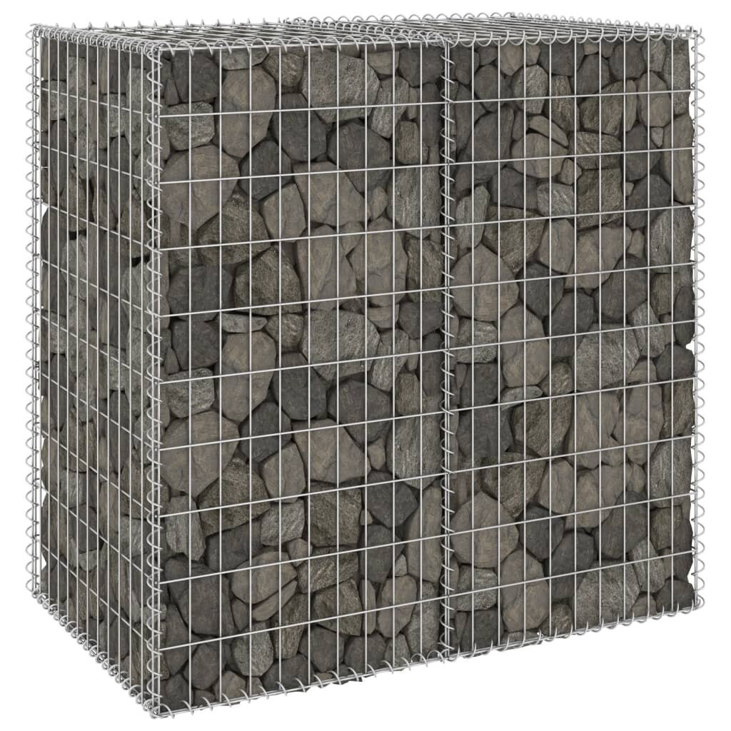 vidaXL Gabion-kivikori kansilla galvanoitu teräs 100x60x100 cm hinta ja tiedot | Aidat ja tarvikkeet | hobbyhall.fi