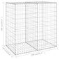 vidaXL Gabion-kivikori kansilla galvanoitu teräs 100x60x100 cm hinta ja tiedot | Aidat ja tarvikkeet | hobbyhall.fi