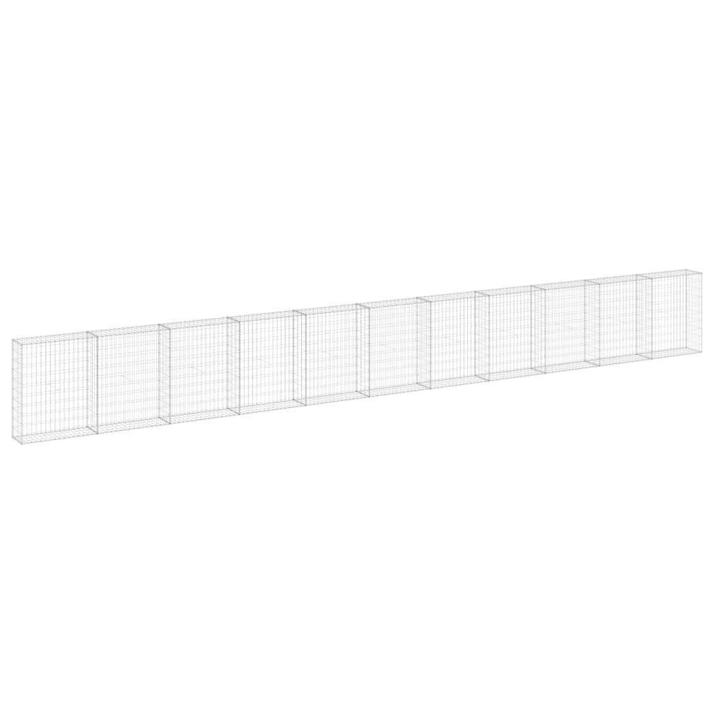 vidaXL Gabion-kivikori kansilla galvanoitu teräs 900x30x100 cm hinta ja tiedot | Aidat ja tarvikkeet | hobbyhall.fi