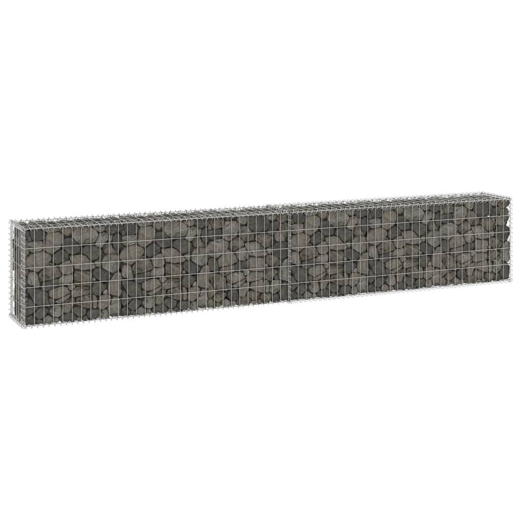 vidaXL Gabion-kivikori kansilla galvanoitu teräs 300x30x50 cm hinta ja tiedot | Aidat ja tarvikkeet | hobbyhall.fi