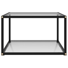 vidaXL Sohvapöytä läpinäkyvä 60x60x35 cm karkaistu lasi hinta ja tiedot | Sohvapöydät | hobbyhall.fi