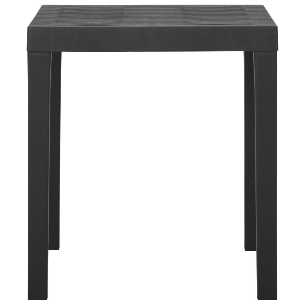 vidaXL Puutarhapöytä harmaa 79x65x72 cm muovi hinta ja tiedot | Puutarhapöydät | hobbyhall.fi
