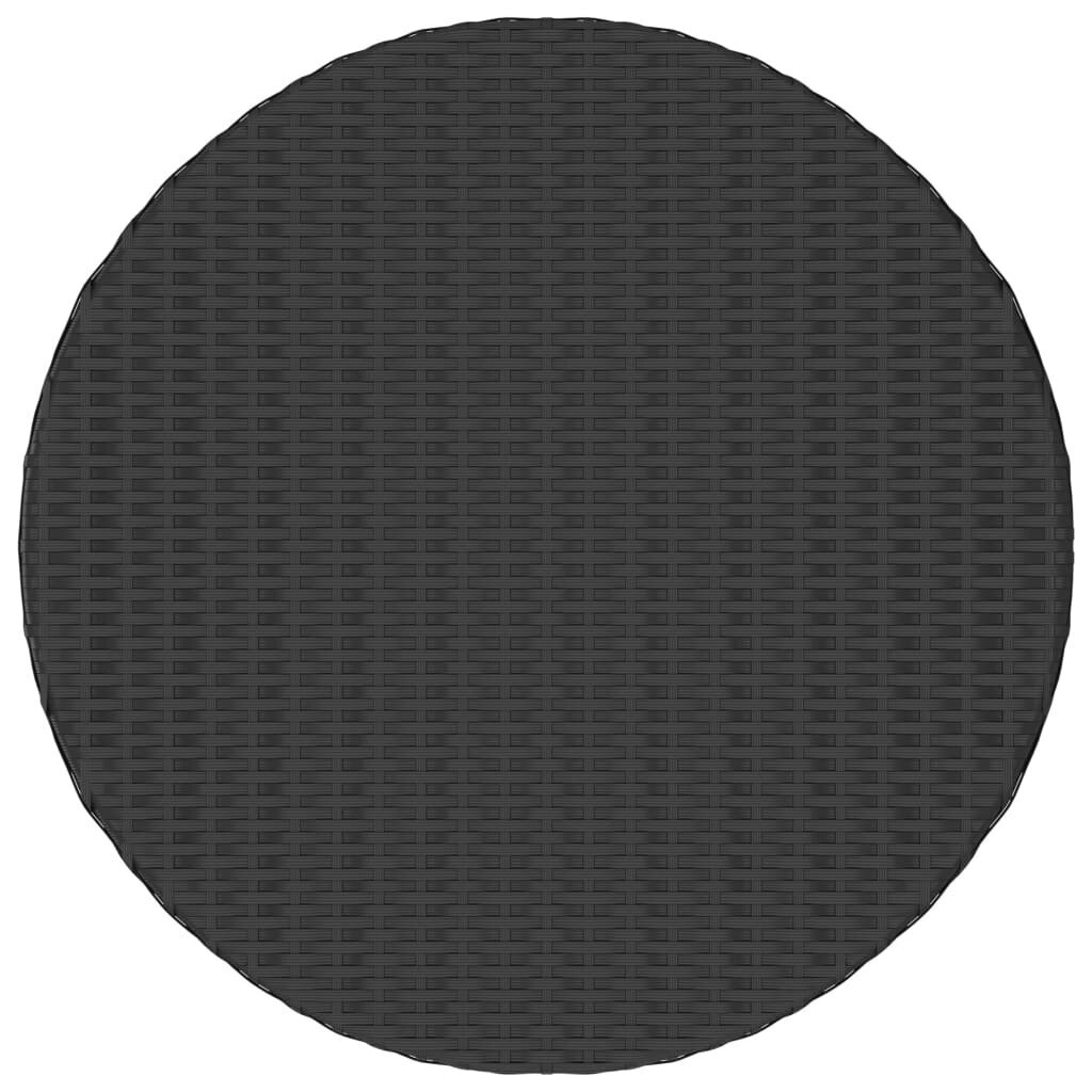 vidaXL Teepöytä musta 68x68x30 cm polyrottinki hinta ja tiedot | Puutarhapöydät | hobbyhall.fi