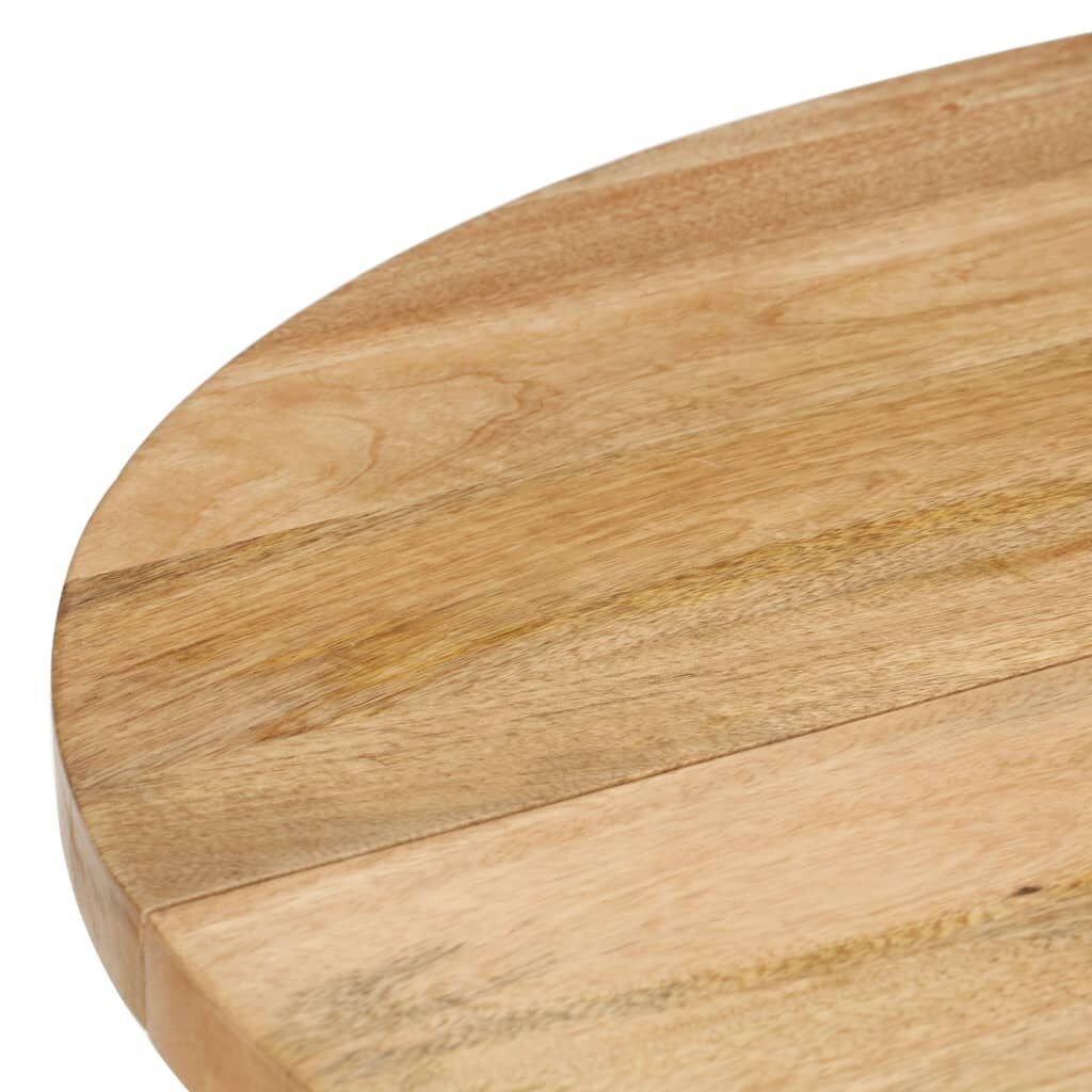 vidaXL Ruokapöytä pyöreä 110x76 cm täysi mangopuu hinta ja tiedot | Ruokapöydät | hobbyhall.fi