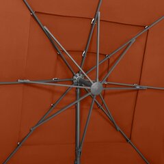 vidaXL 4-tasoinen Aurinkovarjo alumiinitanko terrakotta 250x250 cm hinta ja tiedot | Aurinkovarjot ja markiisit | hobbyhall.fi