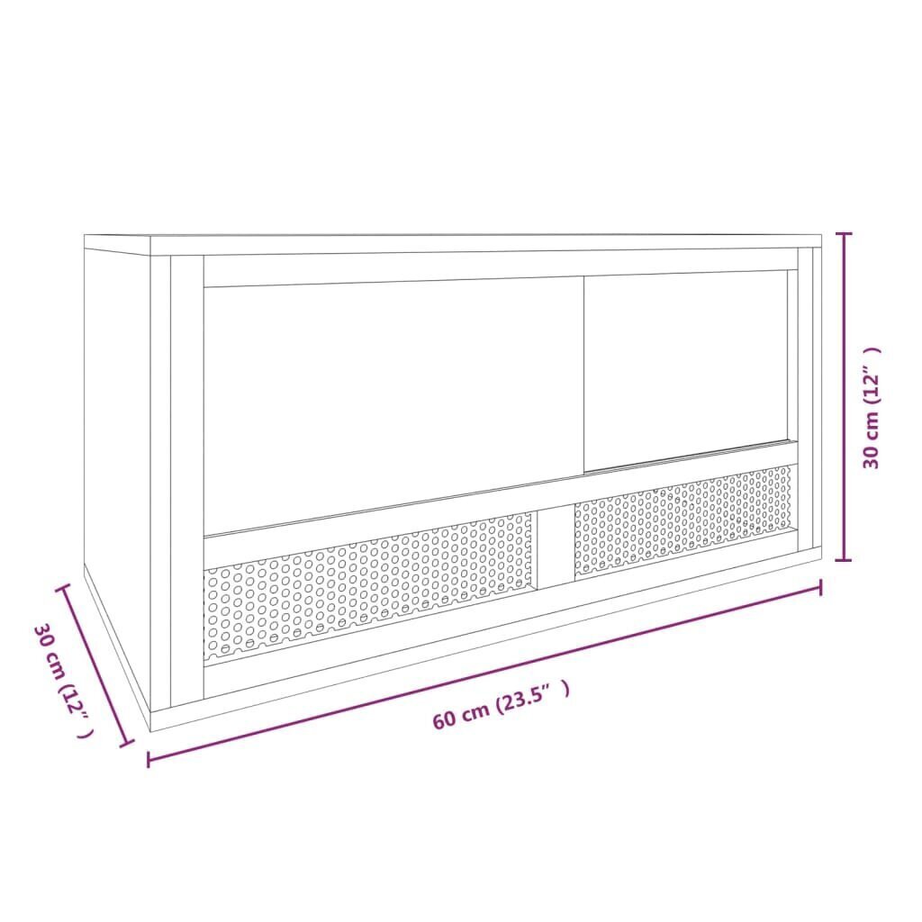 vidaXL Terraario tekninen puu 60x30x30 cm hinta ja tiedot | Eksoottisten lemmikkien tarvikkeet | hobbyhall.fi