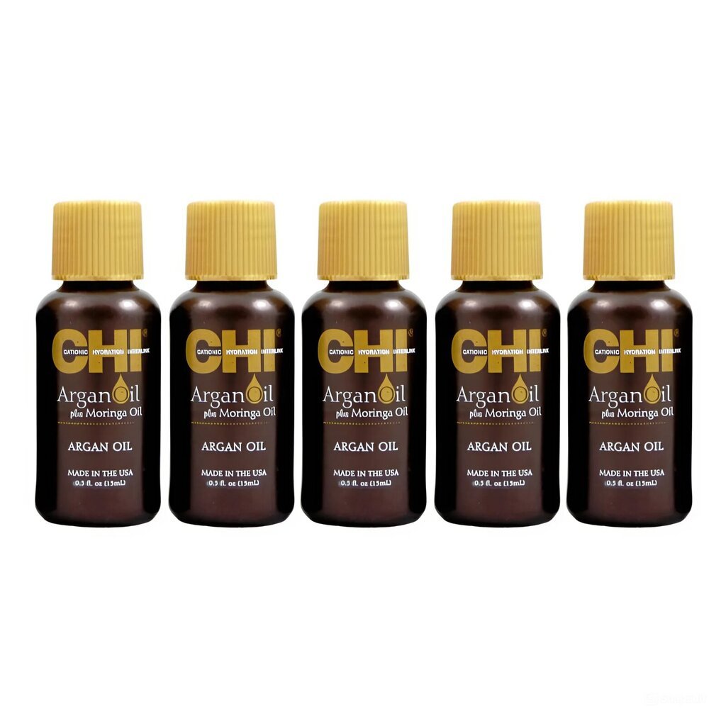 Argan ja Moringa öljytuote hiuksille CHI Argan Oil 15ml hinta ja tiedot | Hiusnaamiot, öljyt ja seerumit | hobbyhall.fi