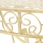 vidaXL Sivupöytä vintagetyyli puoliympyrä metalli 72x36x74 cm kulta hinta ja tiedot | Sohvapöydät | hobbyhall.fi