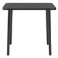 vidaXL Puutarhapöytä tummanharmaa 80x80x72 cm teräs hinta ja tiedot | Puutarhapöydät | hobbyhall.fi