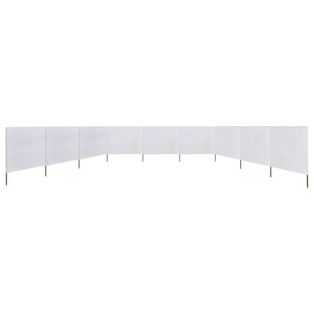 vidaXL Tuulensuojakangas 9 paneelilla 1200x80 cm hiekan valkoinen hinta ja tiedot | Aurinkovarjot ja markiisit | hobbyhall.fi