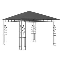 vidaXL Huvimaja hyttysverkolla 3x3x2,73 m antrasiitti 180 g/m² hinta ja tiedot | Puutarhapaviljongit | hobbyhall.fi