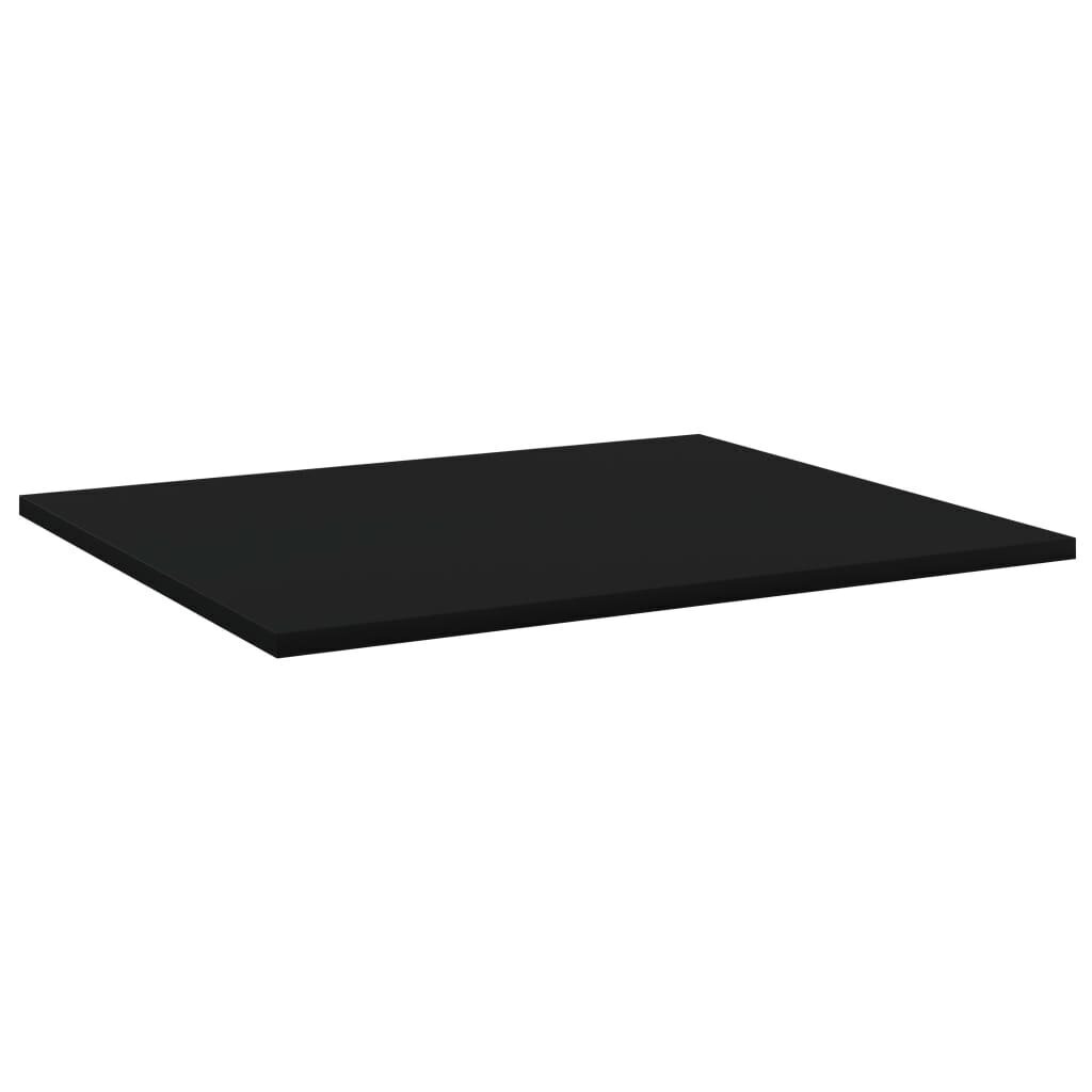 vidaXL Kirjahyllytasot 4 kpl musta 60x50x1,5 cm lastulevy hinta ja tiedot | Hyllyt | hobbyhall.fi