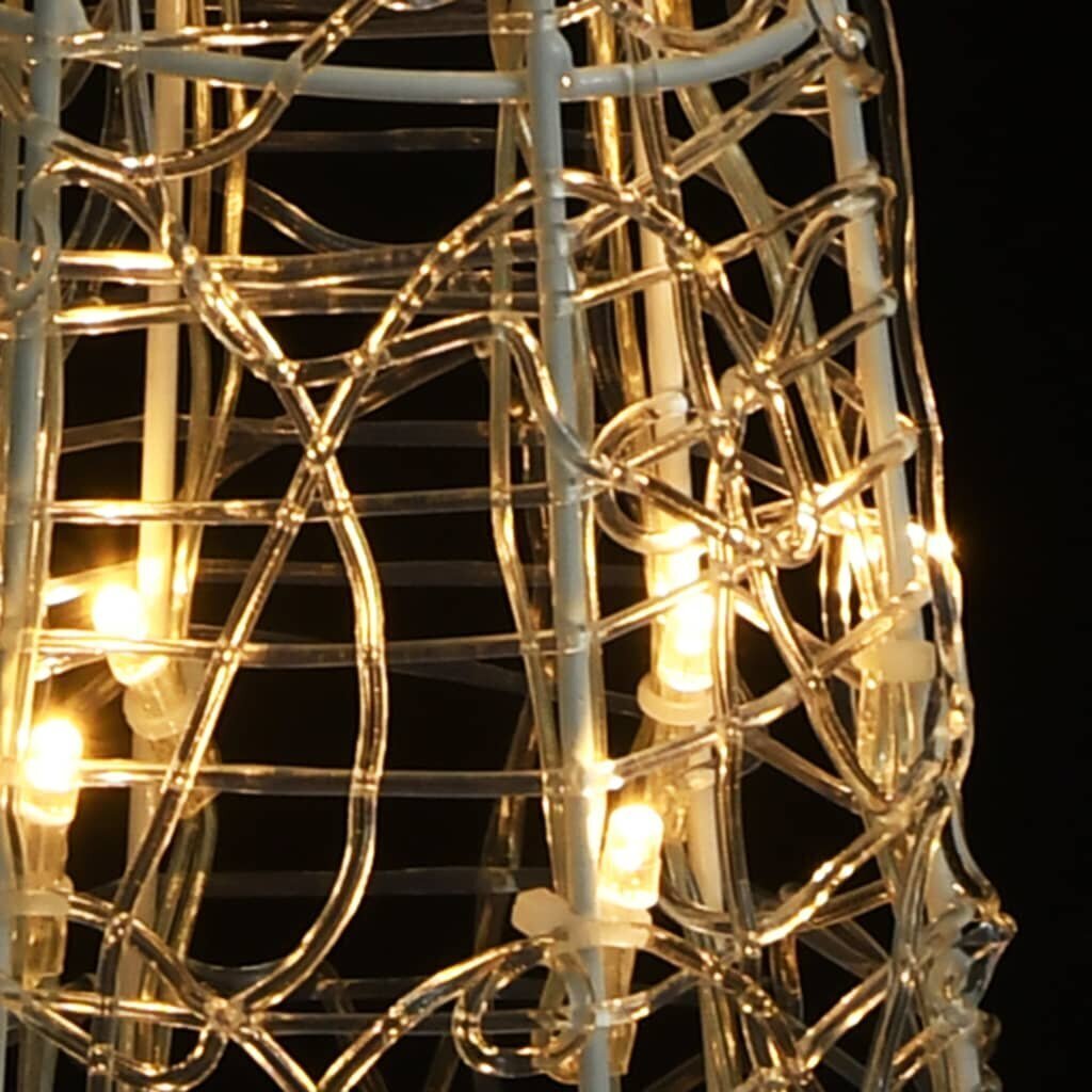vidaXL LED-koristevalopyramidi lämmin valkoinen akryyli 60 cm hinta ja tiedot | Joulukoristeet | hobbyhall.fi