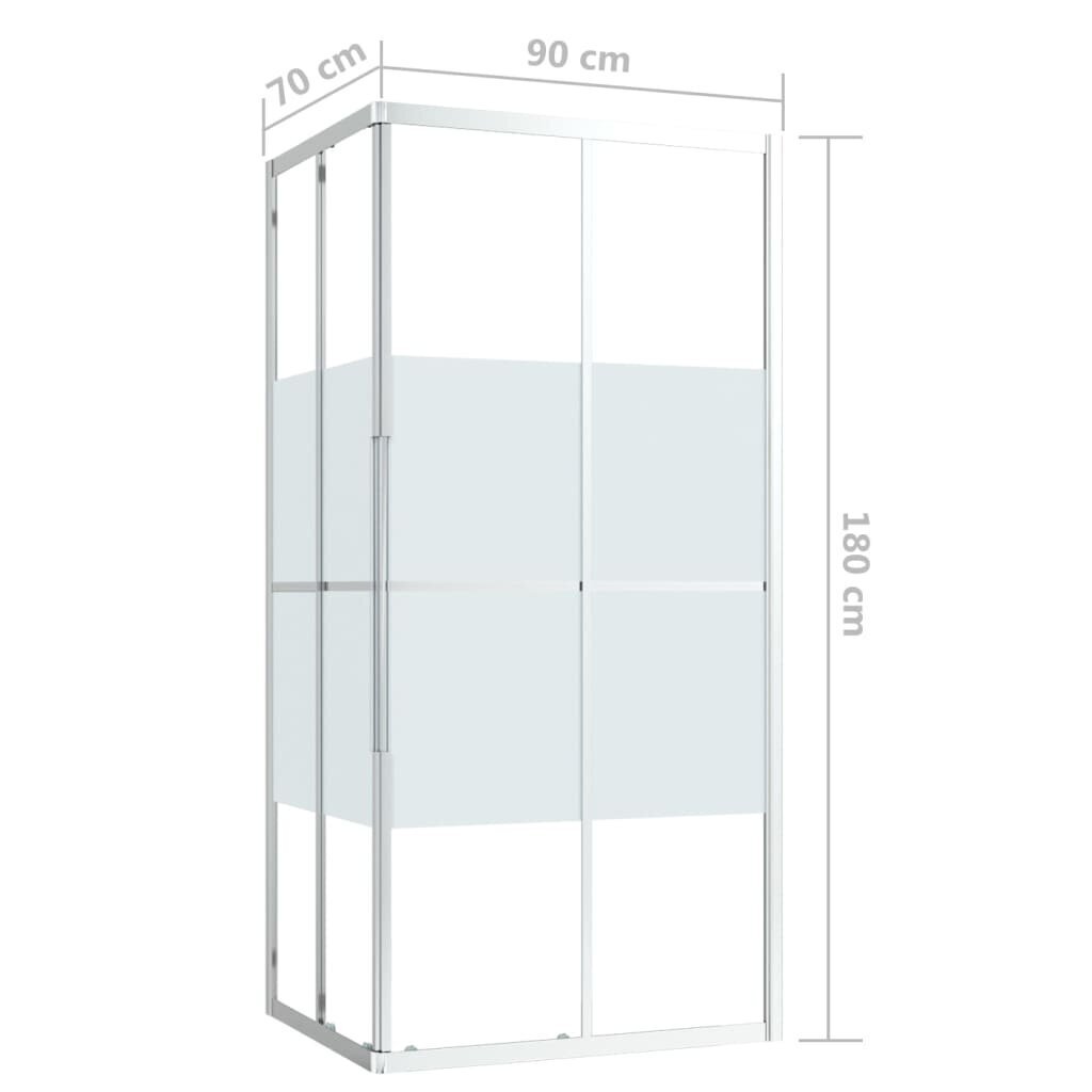 vidaXL Suihkukaappi ESG 90x70x180 cm hinta ja tiedot | Suihkukaapit ja suihkunurkat | hobbyhall.fi