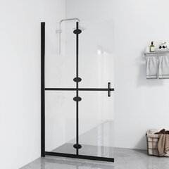 vidaXL Walk-in suihkuseinä kokoontaittuva ESG 1/2 huurrelasi 110x190cm hinta ja tiedot | Suihkuseinät ja -ovet | hobbyhall.fi