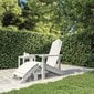 vidaXL Adirondack puutarhatuoli jalkajakkaralla HDPE valkoinen hinta ja tiedot | Puutarhatuolit | hobbyhall.fi