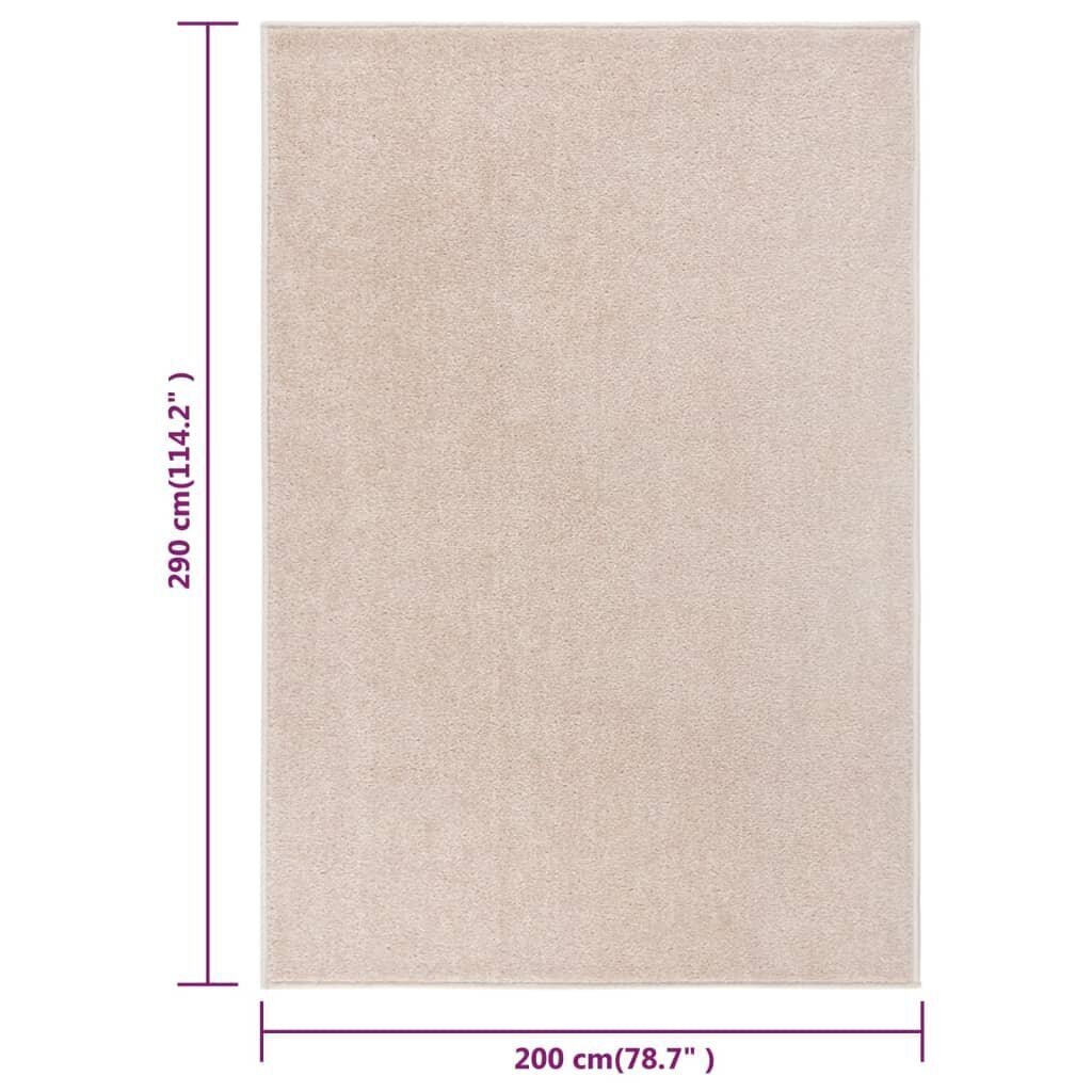 vidaXL Lyhytnukkainen matto 200x290 cm tumma beige hinta ja tiedot | Isot matot | hobbyhall.fi