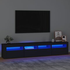 vidaXL TV-taso LED-valoilla musta 210x35x40 cm hinta ja tiedot | TV-tasot | hobbyhall.fi