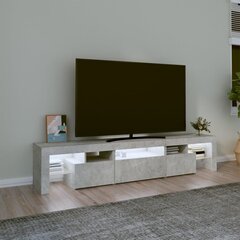 vidaXL TV-taso LED-valoilla betoninharmaa 200x36,5x40 cm hinta ja tiedot | TV-tasot | hobbyhall.fi