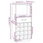 vidaXL Viinikaappi 45x34x100 cm täysi mänty hinta ja tiedot | Keittiön kaapit | hobbyhall.fi