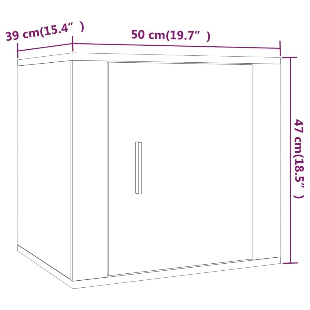 vidaXL Yöpöytä musta 50x39x47 cm hinta ja tiedot | Yöpöydät | hobbyhall.fi