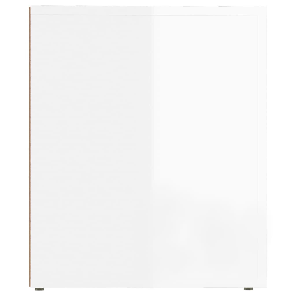 vidaXL Yöpöydät 2 kpl korkeakiilto valkoinen 50x39x47 cm hinta ja tiedot | Yöpöydät | hobbyhall.fi