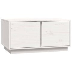 vidaXL Sohvapöytä valkoinen 80x50x40 cm täysi mänty hinta ja tiedot | Sohvapöydät | hobbyhall.fi