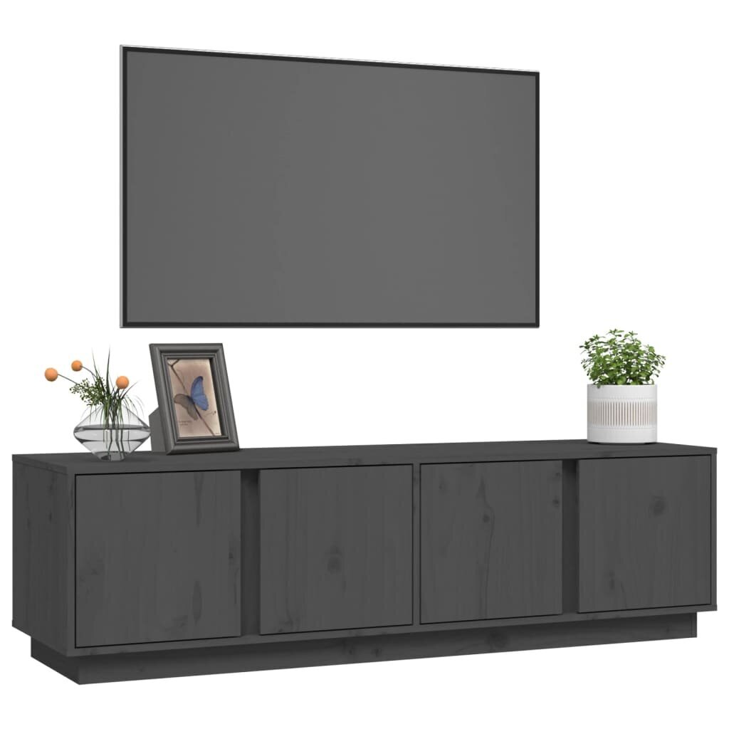 vidaXL TV-taso harmaa 140x40x40 cm täysi mänty hinta ja tiedot | TV-tasot | hobbyhall.fi