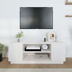 vidaXL TV-taso valkoinen 110x35x40,5 cm täysi mänty hinta ja tiedot | TV-tasot | hobbyhall.fi