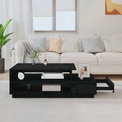 vidaXL Sohvapöytä musta 120x50x40,5 cm täysi mänty hinta ja tiedot | Sohvapöydät | hobbyhall.fi