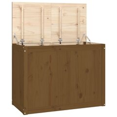 vidaXL Pyykkilaatikko hunajanruskea 88,5x44x66 cm täysi mänty hinta ja tiedot | Kylpyhuoneen sisustus | hobbyhall.fi