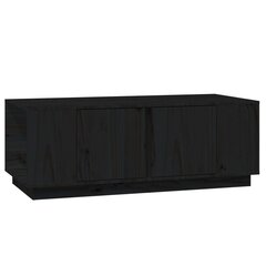 vidaXL Sohvapöytä musta 110x50x40 cm täysi mänty hinta ja tiedot | Sohvapöydät | hobbyhall.fi