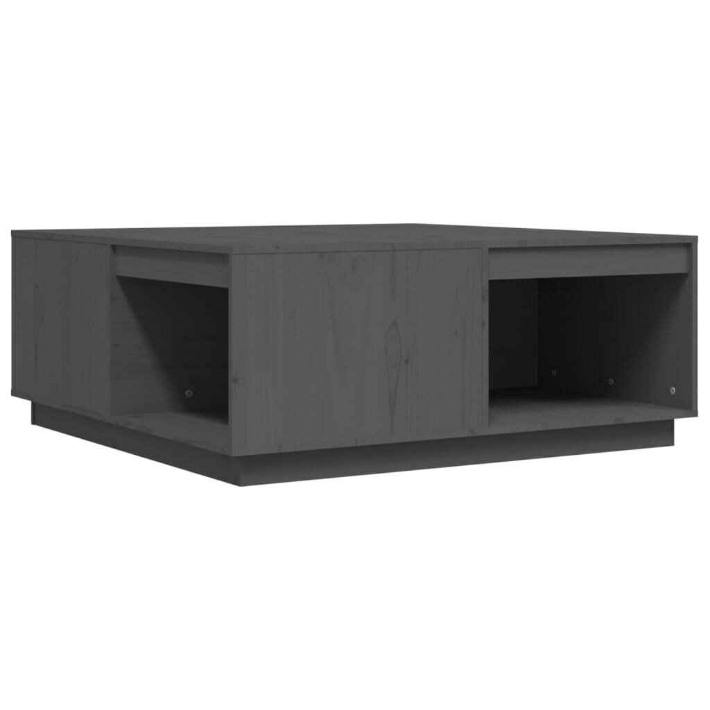 vidaXL Sohvapöytä harmaa 100x101x40,5 cm täysi mänty hinta ja tiedot | Sohvapöydät | hobbyhall.fi