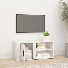 vidaXL TV-taso korkeakiilto valkoinen 80x31,5x36 cm tekninen puu hinta ja tiedot | TV-tasot | hobbyhall.fi