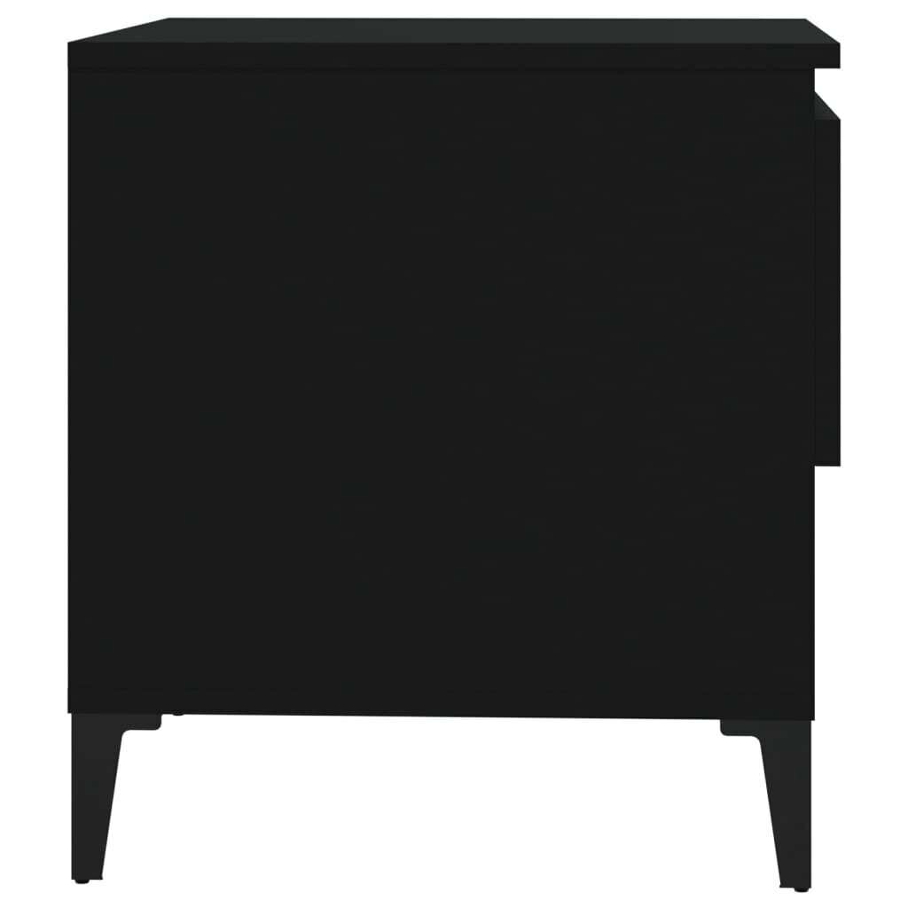vidaXL Sivupöytä musta 50x46x50 cm tekninen puu hinta ja tiedot | Sohvapöydät | hobbyhall.fi