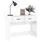 vidaXL Konsolipöytä korkeakiilto valkoinen 100x39x75 cm tekninen puu hinta ja tiedot | Sohvapöydät | hobbyhall.fi