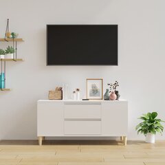 vidaXL TV-taso korkeakiilto valkoinen 102x44,5x50 cm tekninen puu hinta ja tiedot | TV-tasot | hobbyhall.fi